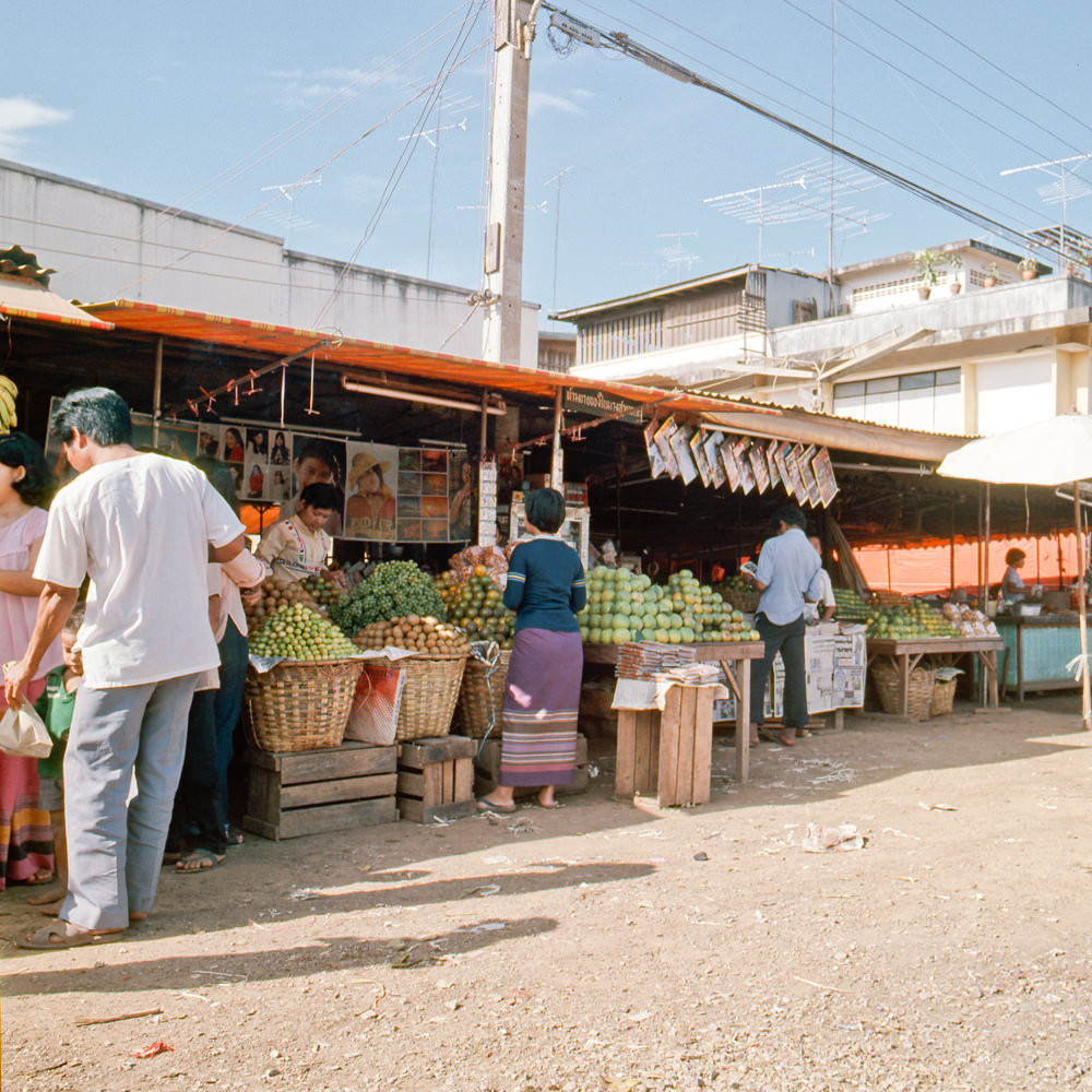 Khu chợ địa phương ở thành phố Khon Kaen.