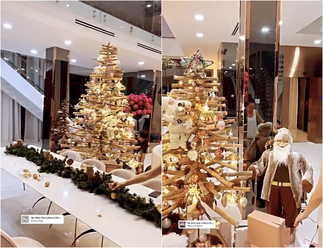 ình ảnh rực rỡ ở tầng 1 biệt thự khiến nhiều người không khỏi trầm trồ. Dù chưa hoàn thiện 100% nhưng qua hình ảnh chia sẻ, dân mạng khẳng định Ngọc Trinh phải bỏ ra số tiền không nhỏ để "hô biến" biệt thự trở nên lộng lẫy, hoành tráng trong dịp đặc biệt.