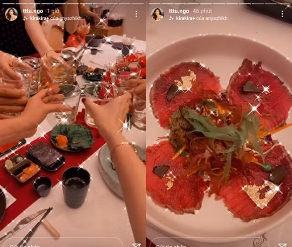 Thanh Tú còn chuẩn bị một bữa tiệc nhỏ.