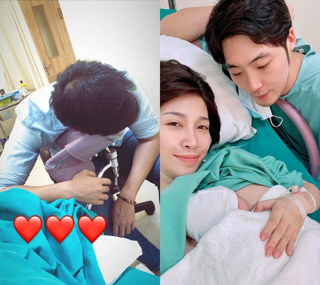 Pha Le sinh con gai, chong ngoai quoc bat khoc nuc no