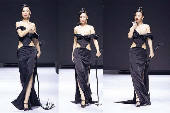 Thảm đỏ vẫn không nóng bỏng bằng cô người mẫu tự tin catwalk dù lộ hết cả "hàng".