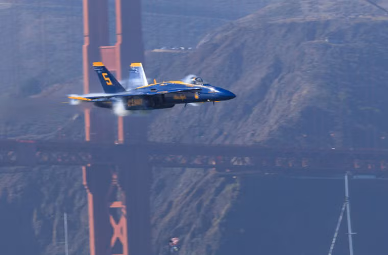 Điều khiển chiếc F/A-18C/D là các phi công kì cựu của phi đội biểu diễn Hải quân Mỹ Blue Angles.