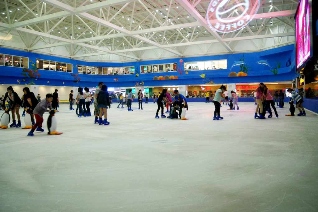 Vincom Mega Mall còn có quần thể sân băng tự nhiên trong nhà - Vinpearl Ice Rink Royal City rộng tới 3.000 m2 với công suất phục vụ 150 khách/phiên. Người chơi sẽ được hướng dẫn bởi các huấn luyện viên người Nga chuyên nghiệp.