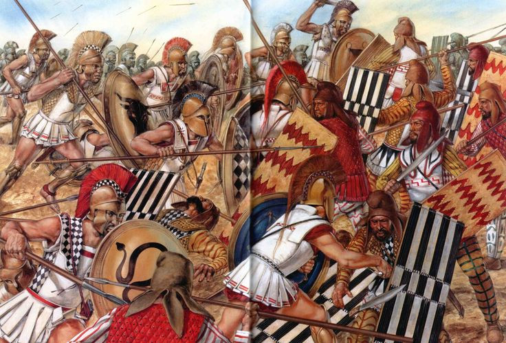  1. Trận Marathon là chiến thắng quyết định đầu tiên của Hy Lạp trước đế chế Ba Tư. Trong trận Marathon, dưới sự chỉ huy của tướng Miltiades, quân Athens đã đánh bại đội quân Ba Tư đông đảo – tạo nên bước ngoặt trong cuộc Chiến tranh Ba Tư – Hy Lạp. Ảnh: Pinterest.