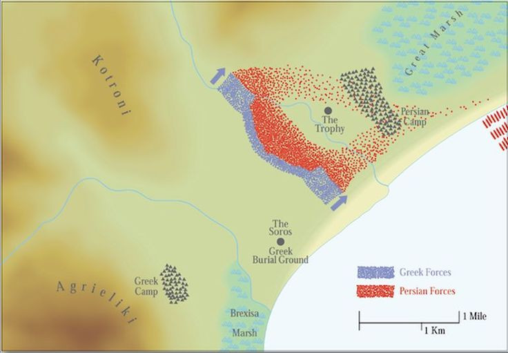  5. Trận đánh diễn ra trên vùng đồng bằng ven biển Marathon. Khu vực này nằm cách Athens khoảng 40 km về phía đông bắc, là nơi quân Ba Tư đổ bộ bằng thuyền lên đất liền. Ảnh: Pinterest.
