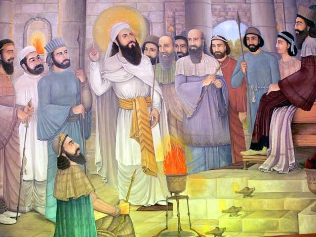  1. Ông là người sáng lập Bái Hỏa giáo. Zoroaster được xem là người đã đặt nền móng cho Bái Hỏa giáo – một trong những tôn giáo độc thần lâu đời nhất trên thế giới, với niềm tin vào vị thần Ahura Mazda là Đấng Tối Cao. Ảnh: Pinterest.