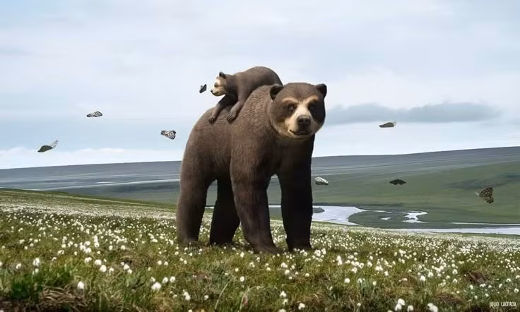  7. Là biểu tượng của sự thống trị trong Kỷ Băng Hà. Với kích thước, sức mạnh và tốc độ hiếm có, Arctodus từng là một trong những sinh vật thống trị môi trường lạnh giá khắc nghiệt hàng chục ngàn năm trước. Ảnh: Pinterest.