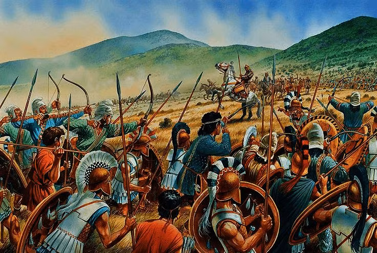  Mardonius, tướng chỉ huy quân Ba Tư, bị giết trong trận. Cái chết của Mardonius ngay giữa trận chiến khiến quân Ba Tư hoảng loạn và nhanh chóng tan rã. Ảnh: Pinterest.