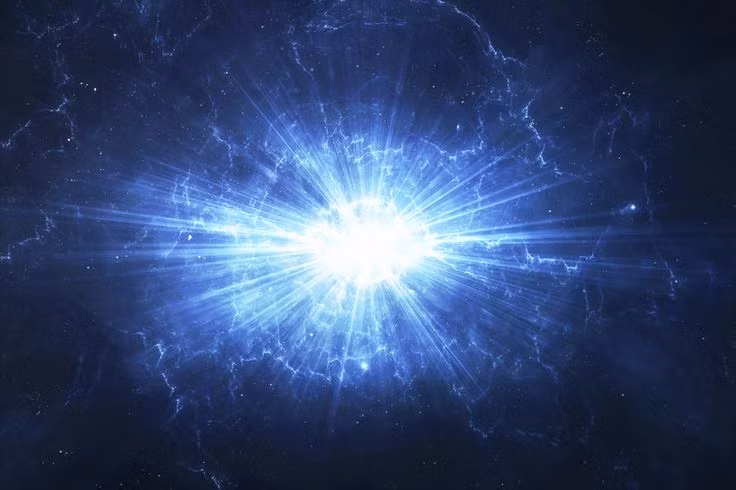  2. Phụ thuộc vào mật độ vật chất trong vũ trụ. Nếu mật độ vật chất lớn hơn một giá trị giới hạn (mật độ tới hạn), lực hấp dẫn sẽ đủ mạnh để làm chậm và đảo ngược sự giãn nở, dẫn đến Big Crunch. Nếu thấp hơn, vũ trụ sẽ tiếp tục giãn nở mãi mãi. Ảnh: Pinterest.