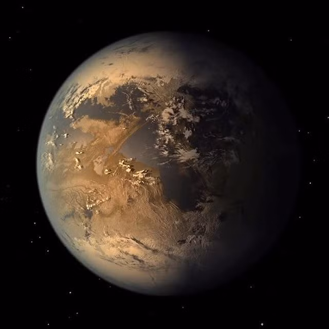  2. Nó lớn hơn Trái Đất khoảng 60%. Với đường kính lớn hơn Trái Đất khoảng 1,6 lần, Kepler-452b thuộc nhóm “Siêu Trái Đất” – những hành tinh đá có khối lượng lớn hơn nhưng vẫn có điều kiện tương tự Trái Đất. Ảnh: Pinterest.