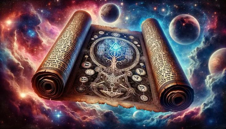  2. Nội dung tập trung vào 32 con đường trí tuệ thần thánh. Sefer Yetzirah mô tả vũ trụ được tạo thành từ 10 sefirot (linh thể) và 22 chữ cái trong bảng chữ cái Hebrew – tổng cộng 32 con đường sáng tạo mang tính biểu tượng. Ảnh: Pinterest.