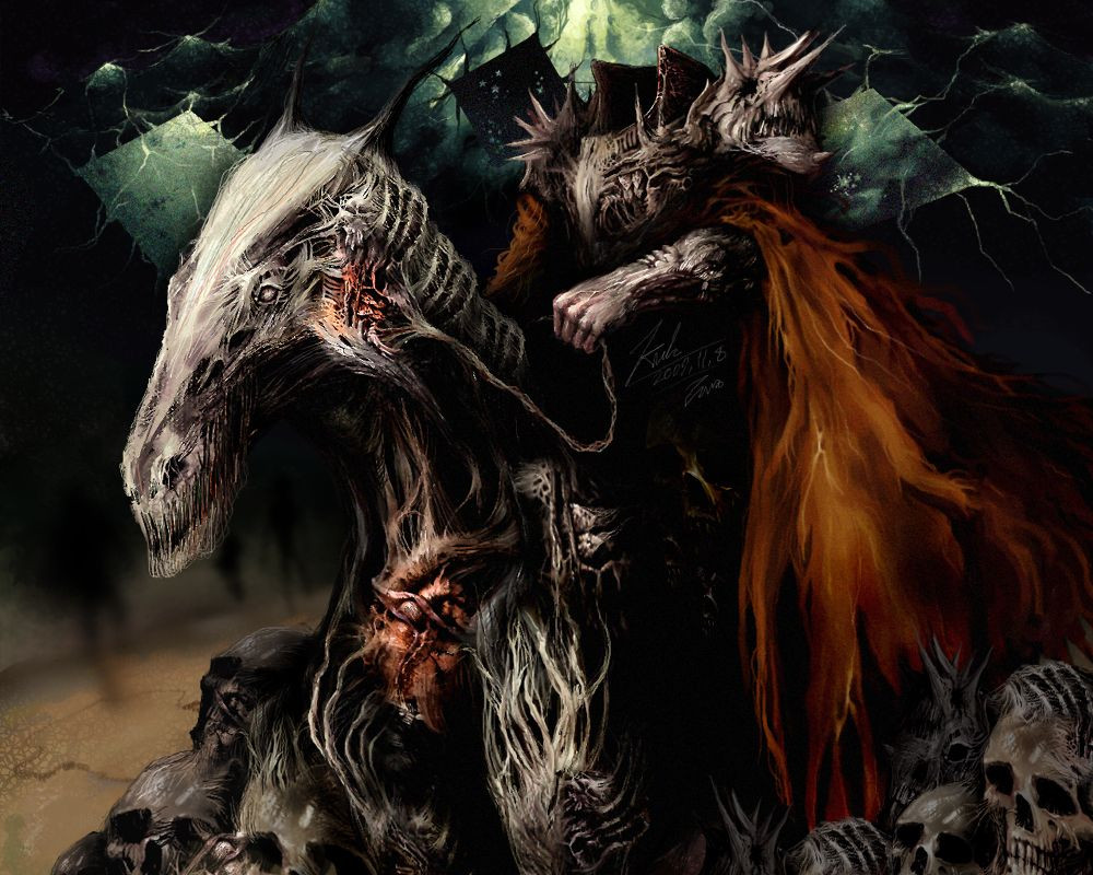  3. Dullahan không thích bị nhìn thấy. Nếu ai đó vô tình nhìn thấy Dullahan khi hắn xuất hiện, hắn sẽ trừng phạt họ bằng cách hắt máu vào mặt họ hoặc khiến họ bị mù ngay lập tức. Ảnh: Pinterest.