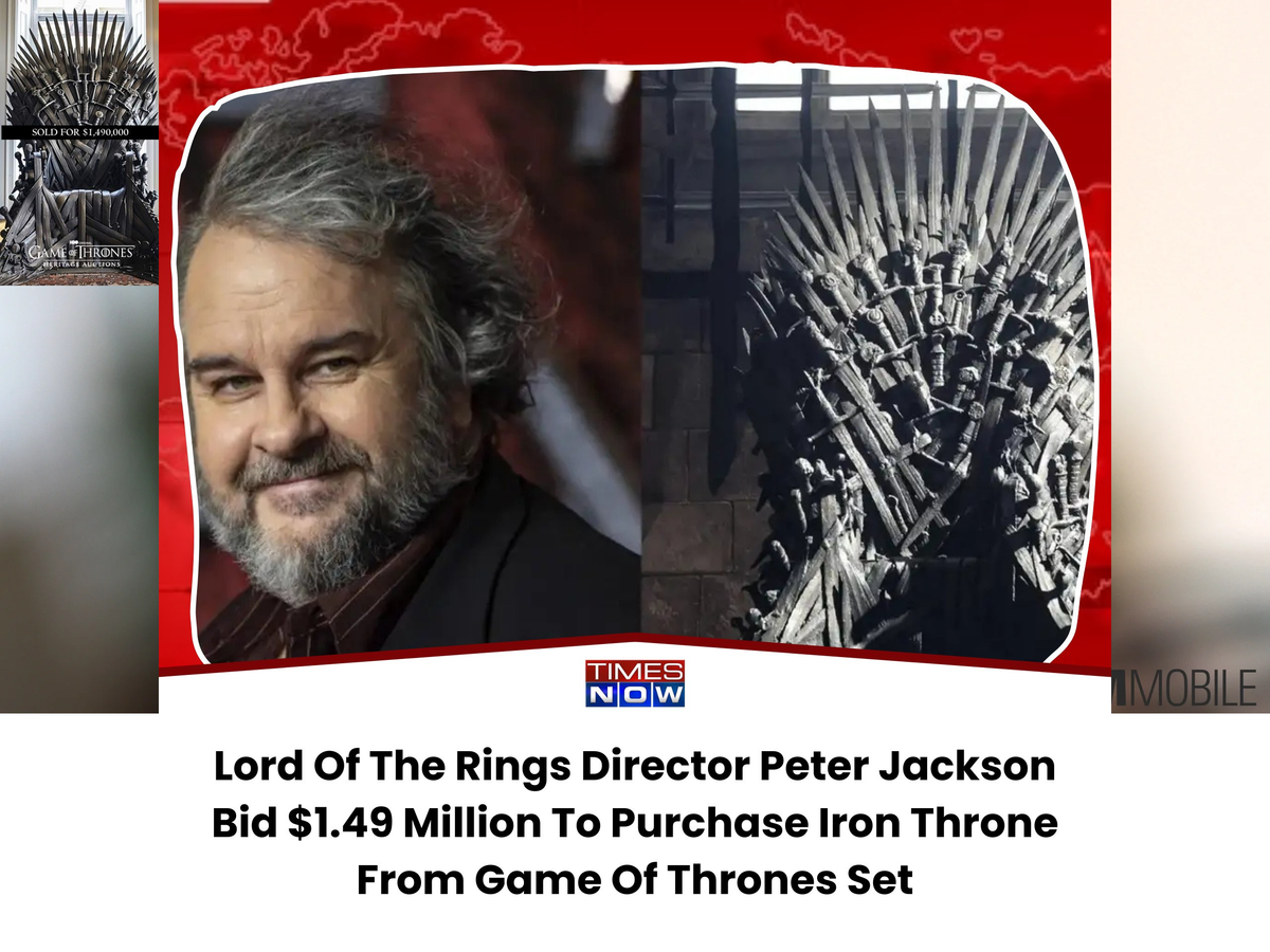Trước đây, một số đạo cụ trong loạt phim Game of Thrones đình đám đã được bán đấu giá và Ngai Sắt đã thuộc về một người mua không tiết lộ danh tính với giá 1,49 triệu đôla. Nhờ sự kiện này, người ta mới biết hóa ra người thắng đấu giá Ngai Sắt chính là đạo diễn Peter Jackson của Chúa Nhẫn đình đám.