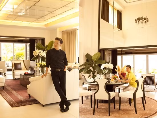 "Ông hoàng nhạc Việt" Đàm Vĩnh Hưng đang sở hữu căn hộ penthouse giá khoảng 5 triệu USD tại khu căn hộ cao cấp Sunrise City. Không chỉ là penthouse sang trọng bậc nhất và hoành tráng về quy mô với tổng diện tích sử dụng khoảng 700m2 chưa kể đến khu sân vườn trên cao, penthouse của ca sĩ Đàm Vĩnh Hưng còn là điển hình của sự kết hợp hoàn hảo giữa kiến trúc và các thiết bị nội thất hiện đại.