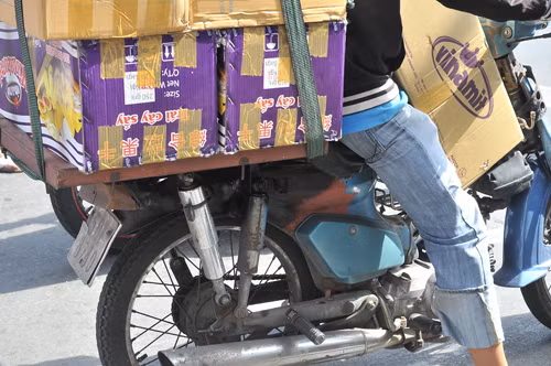 Chiếc xe này được "độ" thêm để thồ khối lượng hàng hóa lớn