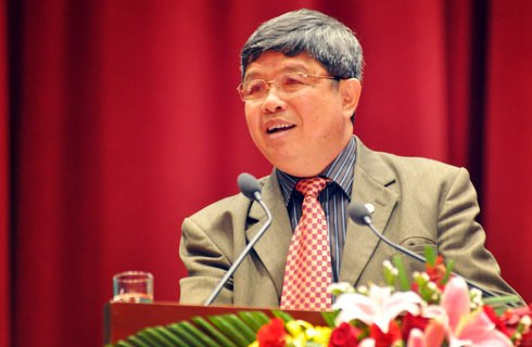 Ông Nguyễn Phước Thanh trong đại hội cổ đông của Vietcombank diễn ra ngày 22/4 vừa qua