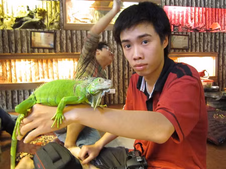 Quán cà phê bò sát ở Hà Nội. Ảnh: Internet.