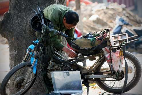 Xe thường được chủ nhân "chế" thành nhiều hình thù khác nhau để thuận tiện cho việc chuyên chở.