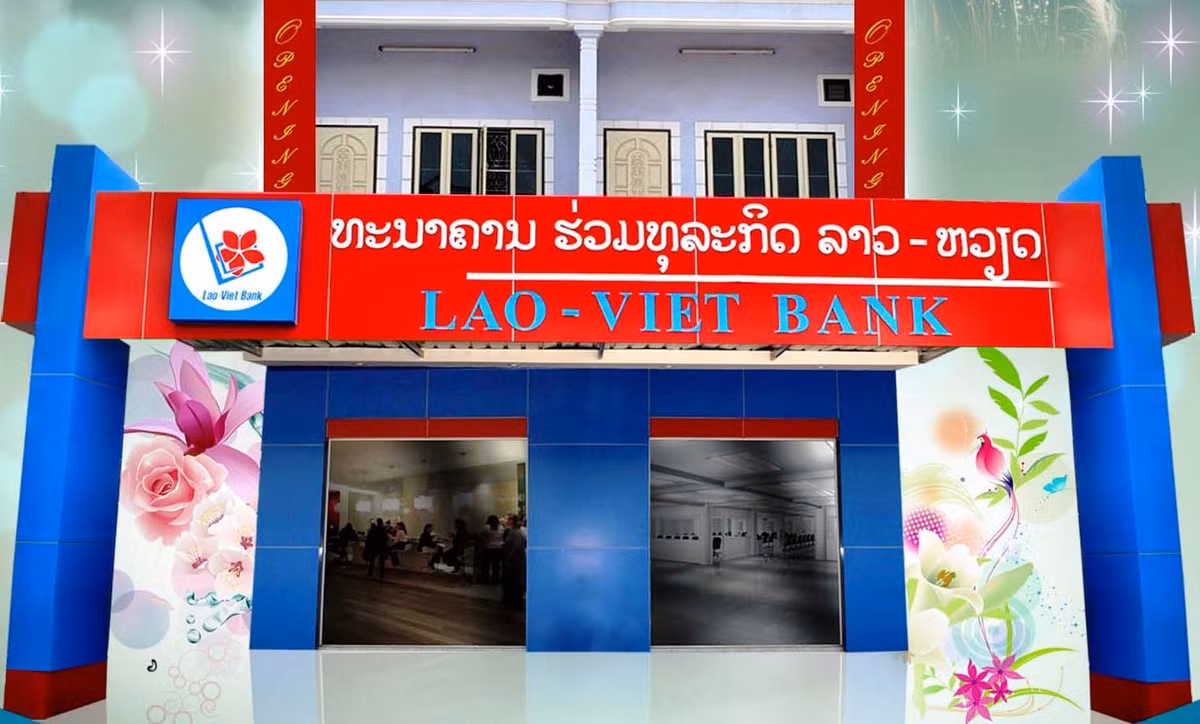 Một chi nhánh của Ngân hàng liên doanh Lào - Việt tại Thủ đô Viêng Chăn.