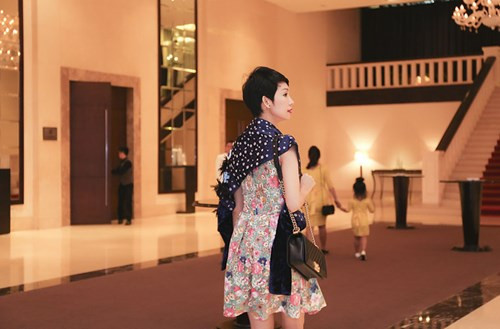 Nữ người mẫu tham dự một sự kiện tại Sài Gòn.