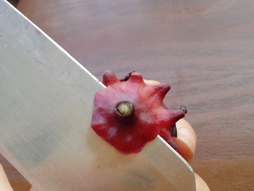 Tách riêng cánh hoa ra khỏi đài hoa. Bạn có thể tách bằng cách dùng dao cắt phần đế đi.