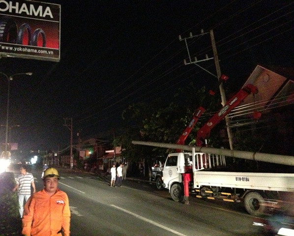 Sự cố làm mất điện nhiều khu vực trên địa bàn TX Thuận An, tỉnh Bình Dương.