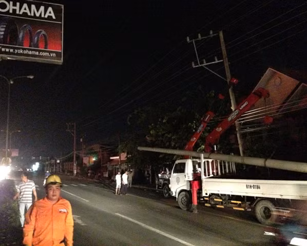 Sự cố làm mất điện nhiều khu vực trên địa bàn TX Thuận An, tỉnh Bình Dương.