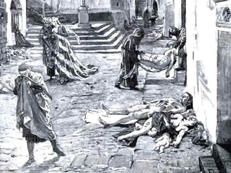 8. Cái chết Đen là một đại dịch kinh hoàng xảy ra ở châu Á và châu Âu trong thế kỷ 14. Trong đó, nghiêm trọng nhất là ở châu Âu diễn ra từ năm 1348 - 1350.