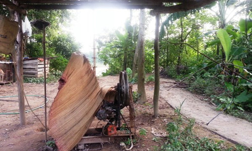 Một cáp treo đắp chiếu tại xã Đại Mạch.