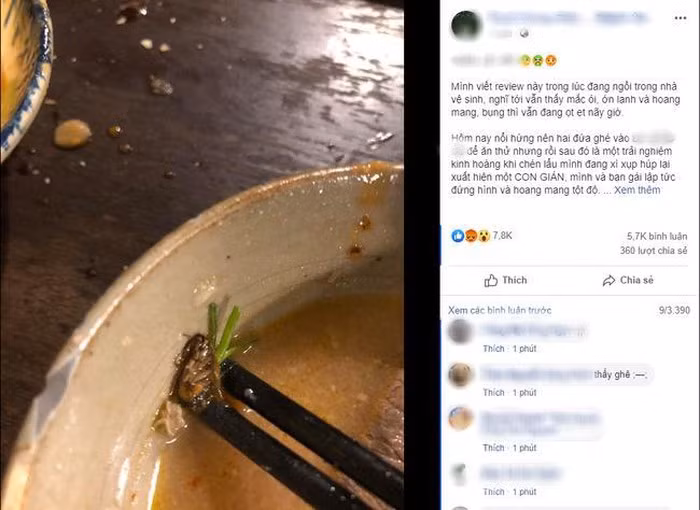 Mải mê húp nước lẩu, suýt ngất vì thứ này chình ình bên trong Mai me hup nuoc lau, suyt ngat vi thu nay chinh inh ben trong