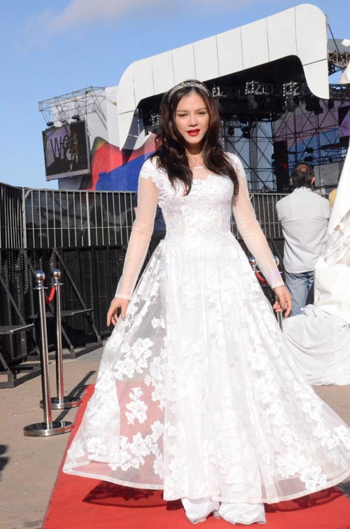 Lý Nhã Kỳ trong chuyến viếng thăm Nam Phi.