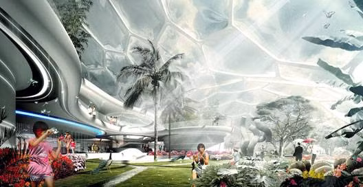 Đây là sản phẩm mới nhất của Phòng thí nghiệm kiến trúc châu Á Thái Bình Dương của Úc (LAVA). Không gian này dễ làm bạn “lầm tưởng” rằng bạn đang lạc trong công viên Khủng Long hoặc thế giới Avatar kỳ diệu.