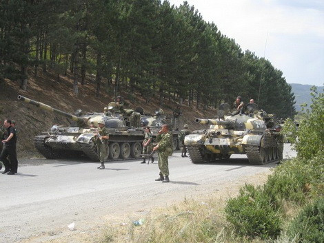 T-62 của quân Nga trong cuộc chiến với Gruzia năm 2008.