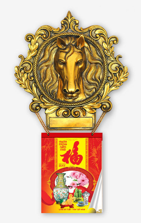 Bộ lịch Ngựa chiến của nhà in Tuổi Trẻ.