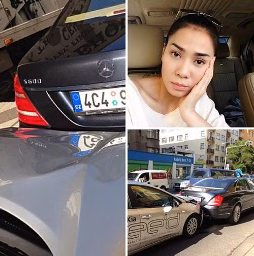 Hồi tháng 7, vợ chồng nữ ca sĩ Thu Minh cũng bị tai nạn khi đang di chuyển xe trên đường phố châu Âu. Vụ đụng xe xảy ra quá nhanh khi một cô gái lái chiếc xe khác tông thẳng vào đuôi chiếc Mercedes khi vợ chồng cô đang dừng đèn đỏ. May mắn là cả 2 xe chỉ bị móp méo và không có ai bị thương.