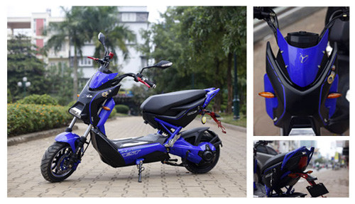 Yên xe được bố trí gọn và hợp lí trên khung sườn hình chữ X.