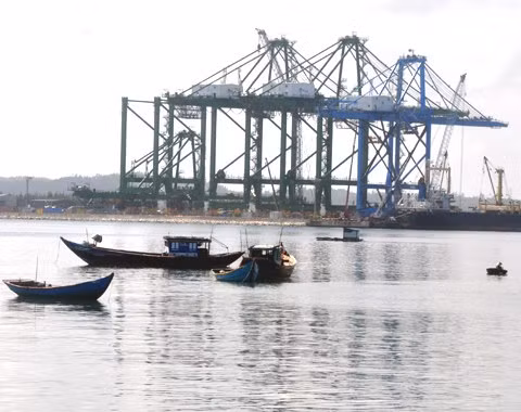 Khu công nghiệp phía Đông, Khu kinh tế Dung Quất- địa điểm xây dựng nhà máy nhiệt điện Dung Quất. Ảnh: Internet.