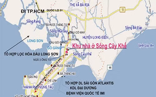 Địa điểm xây tổ hợp lọc hóa dầu Long Sơn. Ảnh: Internet.