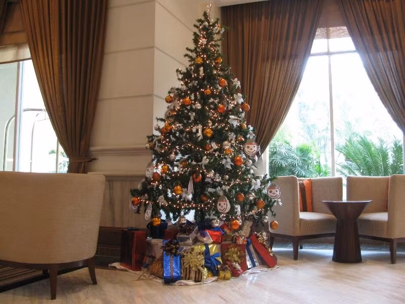 Cây thông đặc biệt của Moevenpick với mặt cười rạng rỡ được xây dựng với mục đích từ thiện cho trẻ em nghèo.