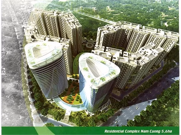 Chẳng hạn, dự án khu phức hợp khách sạn, trung tâm thương mại, văn phòng và chung cư HH2, khu đô thị mới Dương Nội có tổng mức đầu tư hơn 2.300 tỷ đồng, quy mô 5,6 ha. Trong khi đó, tổng mức đầu tư các dự án khác trực thuộc tại khu vực Hà Đông của Nam Cường cộng lại lên tới hàng chục nghìn tỷ đồng, trong đó đình đám nhất là Dự án chung cư Lê Văn Lương Residentials với tổng đầu tư 2.000 tỷ đồng. Trong ảnh là Dự án khu phức hợp khách sạn, trung tâm thương mại, văn phòng và chung cư HH2.