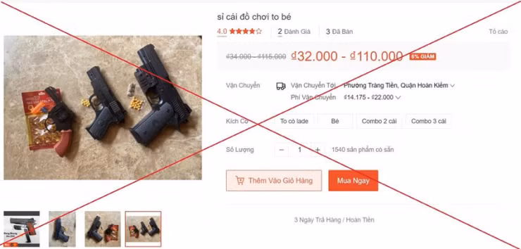 Khuyen cao can trong khi mua do choi cho tre em tren mang