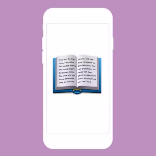 Toàn bộ đoạn văn bản tạm dịch như sau:“Gửi những kẻ điên rồ. Những người nổi loạn. Những kẻ phá rối. Gửi những người luôn nhìn thế giới khác biệt. Họ là những người phát minh, tưởng tượng và sáng tạo. Họ là những người thúc đẩy nhân loại tiến về phía trước. Trong khi mọi người nhìn họ như kẻ điên, chúng tôi thấy đó là thiên tài. Bởi chỉ những ai đủ điên rồ để tin rằng họ có thể thay đổi thế giới mới là những người có thể làm được. Hãy nghĩ khác”.