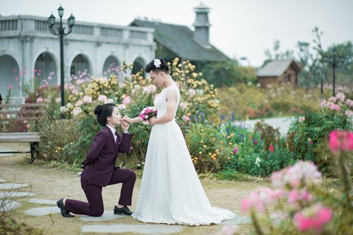 anh cuoi doc dao: co dau chu re hoan doi gioi tinh hinh anh 4