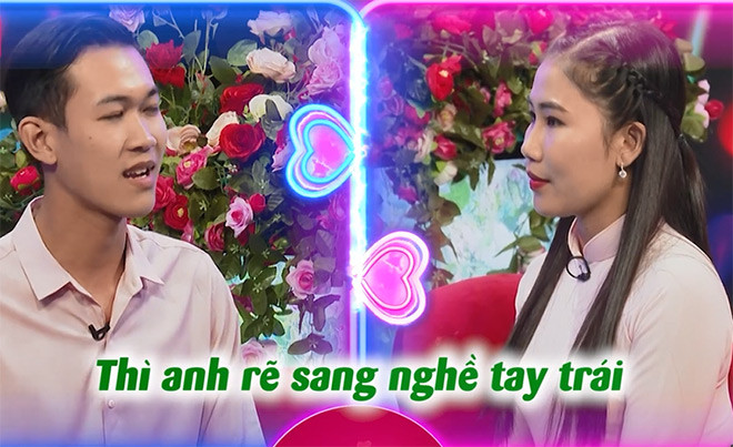 Trò chuyện trực tiếp, Hữu Sang thắng thắn chia sẻ: “Vì tính chất công việc của anh di chuyển rất nhiều. Tới mùa cao điểm du lịch, nhiều khi anh chỉ ở trên xe, ăn ngủ khách sạn chứ không về nhà nhiều. Nhưng anh có công việc khác là nghề MC, nếu em không chịu được tính đó thì anh sẽ rẽ sang nghề tay trái làm MC để có nhiều thời gian gặp em”.