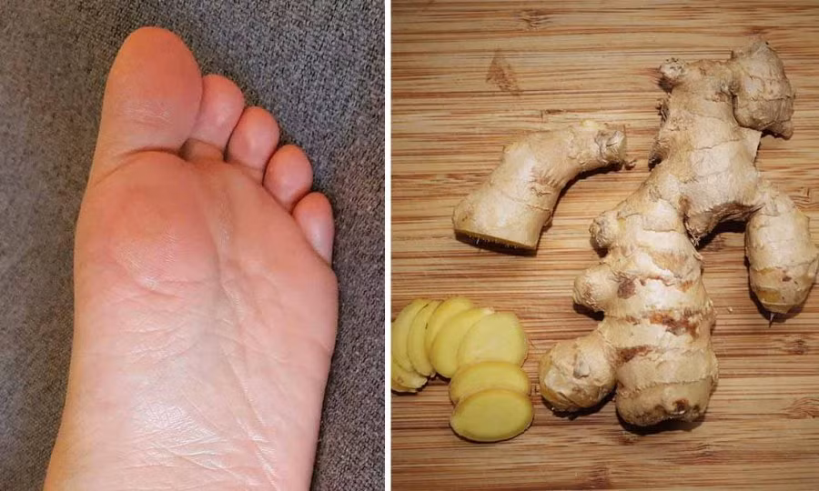 Cong dung tuyet voi it ai ngo cua gung khi dap vao long ban chan