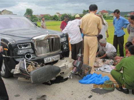 Hiện trường vụ tai nạn.
