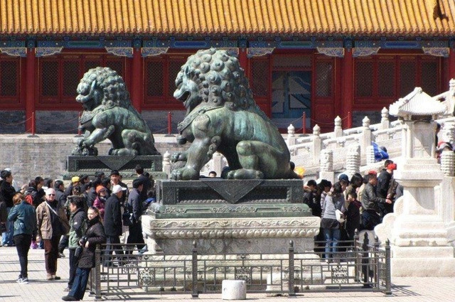 Vì sao sư tử trong Tử Cấm Thành có đôi tai cụp xuống? Vi sao su tu trong Tu Cam Thanh co doi tai cup xuong?