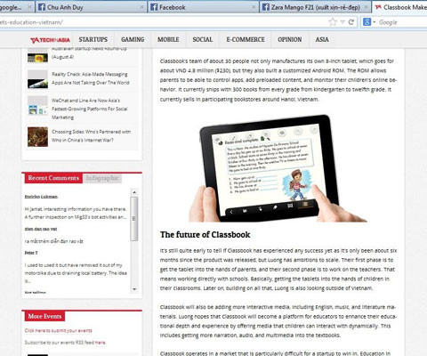 Dự đoán về xu thế cho SGK điện tử.