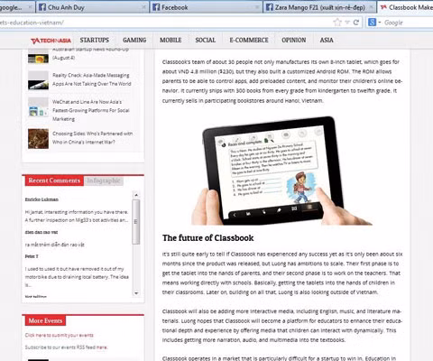 Dự đoán về xu thế cho SGK điện tử.