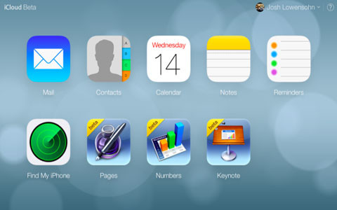 Apple tân trang lại bản thử nghiệm trang web iCloud.com theo phong cách iOS 7. Phiên bản chính thức của trang web có thể sẽ được đưa ra vào tháng 9.